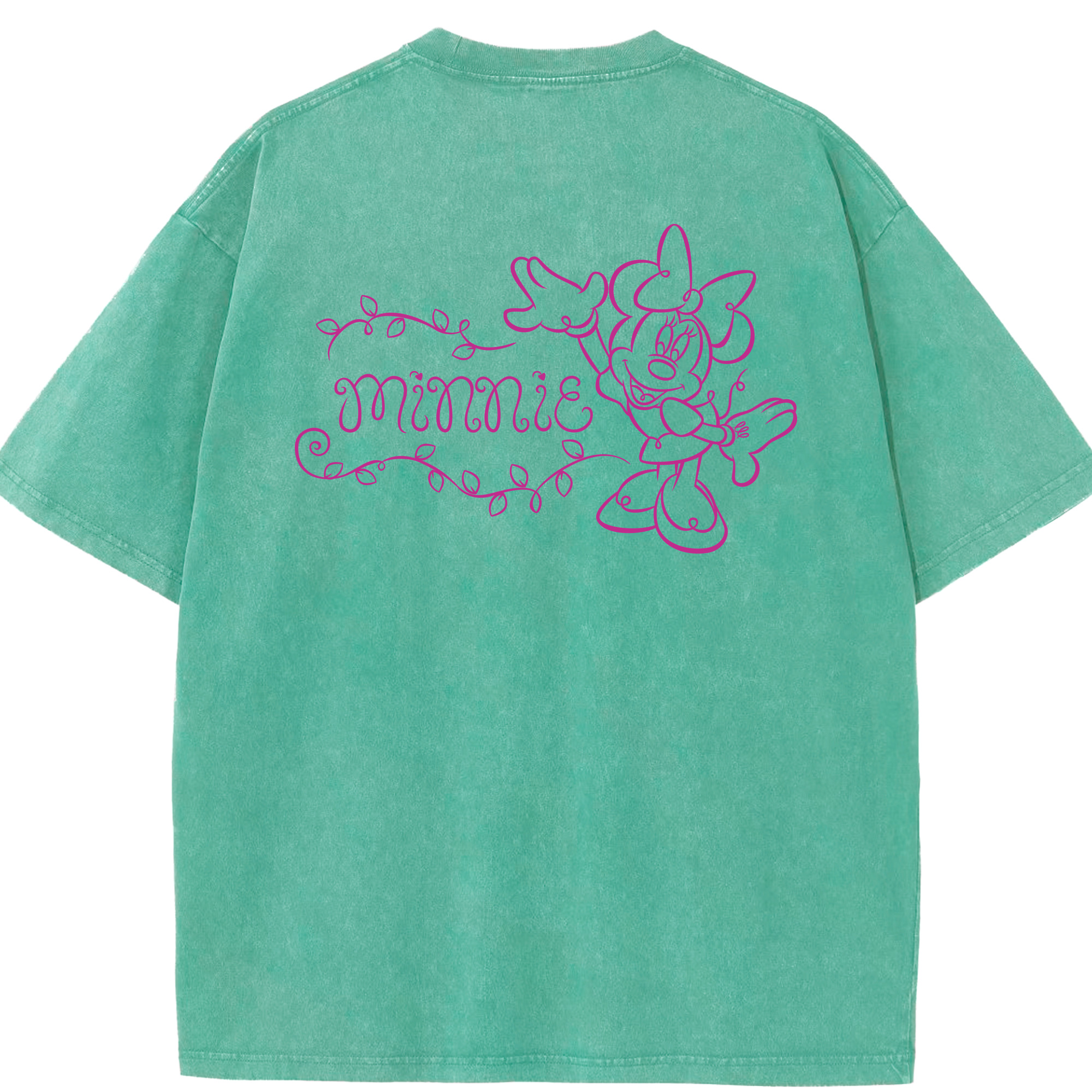 （画像用） ミッキーマウス Mickey Mouse 綿100% ヴィンテージ風 半袖Tシャツ（背面プリント）